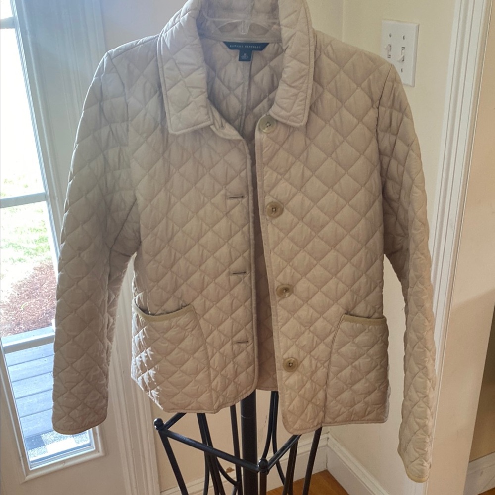 Banana Republic Quilted Beige Puffer Jacket